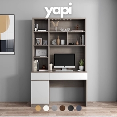 Bàn Làm Việc Kết Hợp Giá Sách Hiện Đại Bằng Gỗ MDF Yapi-412