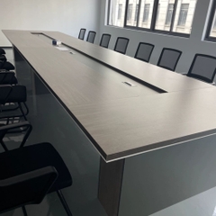 Bàn Họp Lớn Cho Văn Phòng Hiện Đại, Gỗ MDF Phối Màu 400x150x75cm Yapi-BH001