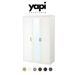 Tủ Quần Áo Có Gương Kích Thước 120x60x191cm Bằng Gỗ MDF Yapi-228
