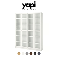 Combo 2 Tủ cánh kính 6 tầng Decor Phòng Khách, Phòng Làm Việc Yapi-621