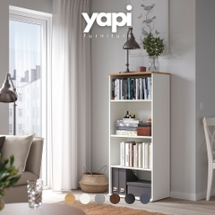 Kệ sách 4 tầng kích thước 60X33X140cm Vân gỗ Phối trắng Yapi-630