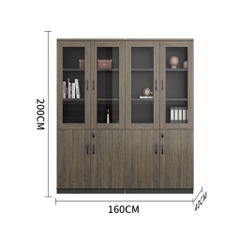 Tủ Tài Liệu Văn Phòng Gỗ MDF Cánh Kính Hiện Đại Yapi-TTL005