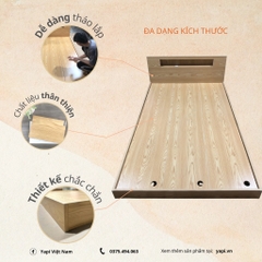 [Freeship Hà Nội] Giường Ngủ Tatami Cao 12cm Có Hộc Đầu Giường Gỗ MDF Nhập Khẩu Tự Lắp Tại Nhà Dễ Dàng GHC-9224