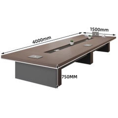 Bàn Họp Lớn Cho Văn Phòng Hiện Đại, Gỗ MDF Phối Màu 400x150x75cm Yapi-BH001