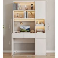 Bàn Học, Làm Việc Kèm Kệ Sách Và Ngăn Kéo Hiện Đại 160x50x200cm Yapi-434
