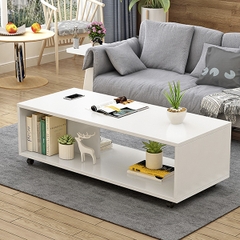 Bàn Trà Cao Cấp Thiết Kế Hiện Đại Có Bánh Xe Di Chuyển - GHC-4606 - Nội Thất Phòng Khách