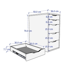 Tủ Đựng Đồ 5 Ngăn Kéo Cao Cấp Lắp Sẵn Yapi -104
