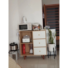 Kệ Tủ Bếp Hiện Đại Bằng Gỗ MDF Nhập Nội Thất Lắp Ráp Yapi - 112