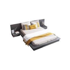 Giường Ngủ Bệt Thiết Kế Kèm Tab Đầu Giường Bằng Gỗ MDF Nhập Yapi -505