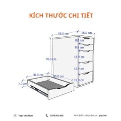 Bàn Làm Việc Kèm Tủ Có Ngăn Kéo Tiện Lợi Bằng Gỗ MDF Nhập Yapi-405