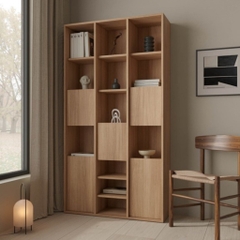 Kệ Sách Trưng Bày Decor Phòng Khách Phòng Làm Việc Bằng Gỗ MDF Yapi-637