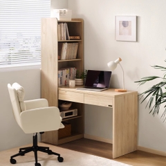 Bàn làm việc, bàn học liền kệ sách có ngăn kéo 120x50x170cm Yapi-417