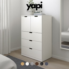 [FreeShip] Tủ Đựng Đồ Hiện Đại 5 Ngăn Kéo Bằng Gỗ MDF Yapi-157