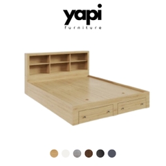 [FreeShip] Giường Ngủ 2 Ngăn Kéo Hiện Đại Gỗ MDF Yapi-534