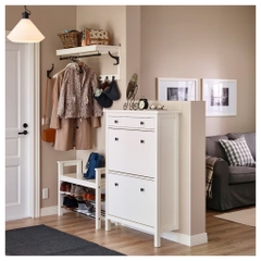 Tủ Gìày Tủ Để Đồ 2 Ngăn Bằng Gỗ MDF 89x30x127 cm Yapi-308