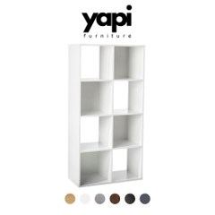 Kệ sách 8 ô vuông, kệ trang trí thiết kế chắc chắn kích thước 54 x 28 x 106cm Yapi-659