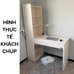 Bàn làm việc, bàn học liền kệ sách có ngăn kéo 120x50x170cm Yapi-417
