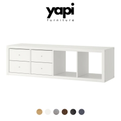 Kệ sách treo tường có 4 ngăn kéo Yapi-655