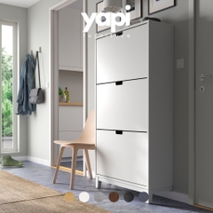 [FreeShip] Kệ Tủ Giày 3 Ngăn Hiện Đại Bằng Gỗ MDF 79x29x148 cm Yapi-312
