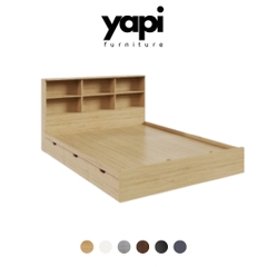 [FreeShip] Giường Ngủ 3 Ngăn Kéo Thiết Kế Kệ Đầu Giường Bằng Gỗ MDF Yapi-533