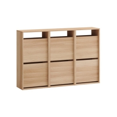 [FreeShip] Tủ Giày Cánh Lật 6 Ô Phong Cách Scandinavian 150x31x100cm Yapi-314