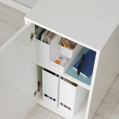 [FreeShip] Bàn học phong cách Bắc Âu chân sắt kèm tủ để đồ 120x60x73cm Yapi-414