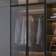 Tủ Quần Áo Gỗ MDF Cánh Kính Kết Hợp Bàn Trang Điểm Hiện Đại 200x50x240cm 242