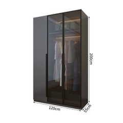 Tủ Quần Áo Gỗ MDF Cánh Kính Kết Hợp Bàn Trang Điểm Hiện Đại 200x50x240cm 242