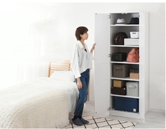 Tủ Quần Áo 6 Ngăn Thiết Kế Cánh Mở Dài 60cm Gỗ MDF Chống Xước GHC-51469 - Nội Thất Phòng Ngủ
