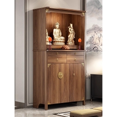 Tủ Thờ Gỗ MDF Phủ Melamine Hiện Đại Có Hộc Thờ Trên Và Ngăn Kéo 68,6x48x188,5cm Yapi-1206