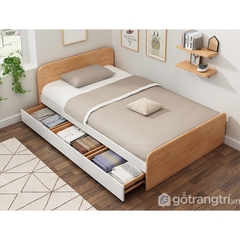 Giường Ngủ Nhỏ Gọn Thiết Kế 3 Hộc Tủ Bằng Gỗ MDF Nhập Yapi-509