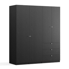 Tủ Quần Áo Thiết Kế Cánh Mở Kèm Hộc Tủ Bằng Gỗ MDF Nhập Yapi-214