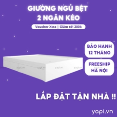 Giường Ngủ Bệt 2 Ngăn Kéo Bằng Gỗ MDF Nhập Yapi-507