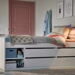 Giường đơn 1mx2m kèm 4 ngăn kéo đặc biệt cho trẻ em Yapi-522