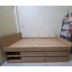 Giường đơn 1mx2m kèm 4 ngăn kéo đặc biệt cho trẻ em Yapi-522