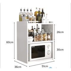 Kệ Lò Vi Sóng 2 Tầng Tiện Lợi Bằng Gỗ MDF Yapi-1103