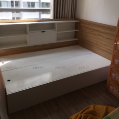 Giường Ngủ Gỗ Có Ngăn Để Đồ Kèm Kệ Sách Tiện Lợi Lắp Đặt Tận Nhà Yapi-512