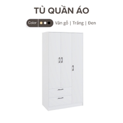 Tủ áo 3 cánh mở kèm ngăn kéo 92x45x180cm (DxRxC) LẮP ĐẶT TẬN NHÀ Yapi-216