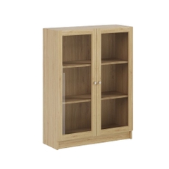 Tủ Cánh Kính 3 Tầng Kích thước 80cm x 30cm x 106cm Decor Phòng Làm Việc, Phòng Khách Yapi-627