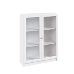 Tủ Cánh Kính 3 Tầng Kích thước 80cm x 30cm x 106cm Decor Phòng Làm Việc, Phòng Khách Yapi-627