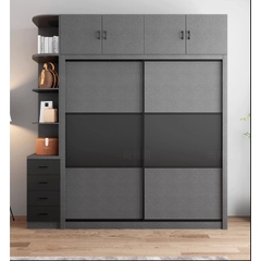 Tủ Quần Áo Cửa Lùa Phong Cách Bắc Âu Kích thước 200x60x240cm (DxRxC) Bằng Gỗ MDF - Yapi-217