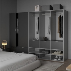 Tủ Lưu Trữ, Tủ Quần Áo Cỡ Lớn Kích thước 263x59x200cm Bằng Gỗ MDF Yapi-222