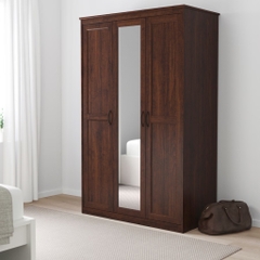 Tủ Quần Áo Có Gương Kích Thước 120x60x191cm Bằng Gỗ MDF Yapi-228
