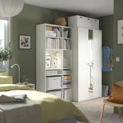Combo Tủ Áo Cánh Kính và Kệ Để Đồ 200x57x200cm Yapi-229