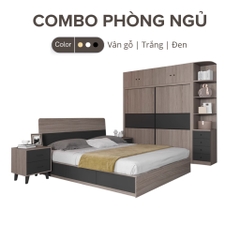 Combo Phòng Ngủ Hiện Đại Gồm Giường ngủ, Tủ Áo và Tủ đầu giường LẮP ĐẶT TẬN NHÀ YAPI Yapi-231
