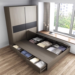 Combo Phòng Ngủ Hiện Đại Gồm Giường ngủ, Tủ Áo và Bàn làm việc LẮP ĐẶT TẬN NHÀ Yapi-233