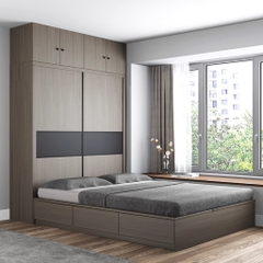 Combo Phòng Ngủ Hiện Đại Gồm Giường ngủ, Tủ Áo và Bàn làm việc LẮP ĐẶT TẬN NHÀ Yapi-233