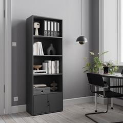 [Freeship Hà Nội] Kệ sách kết hợp tủ đồ KT 65x35x185cm gỗ MDF xịn dễ dàng lắp đặt tại nhà YAPI-660