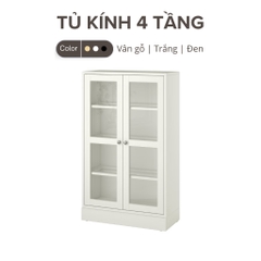 Kệ Sách Cánh Kính 4 Tầng Bằng Gỗ MDF Yapi-641