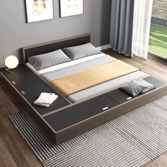 Giường ngủ bệt phối màu hiện đại thiết kế có ngăn chứa đồ mở rộng phong , Lắp đặt miễn phí tận nơi Yapi-531